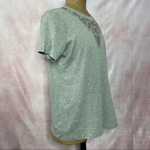 Torrid Crochet Tee-Heather Grey NWT Size 10 - Picture 7 of 16